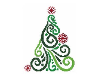 Art Deco Tree 02 ~ Counted Cross Stitch PDF Pattern