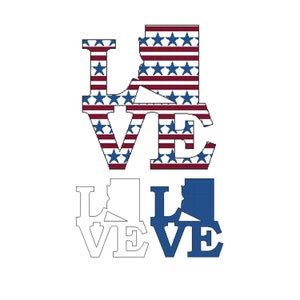 ARIZONA ~ Patriotic State Love Map ~ Counted Cross Stitch PDF Pattern