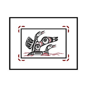 Northwest Coast Native Art, LOON, loons, Counted Cross Stitch PDF Pattern, Cross Stitch, Cross Stitch Wonders, Digital, Download, Totemic