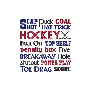 Subway Art, Hockey, Goal, Puck, Hat Trick, Shutout, Sports, Counted Cross Stitch, Digital, PDF Pattern, Cross Stitch Wonders, download