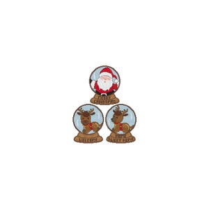 Christmas, Snow Globe, Set 1, Snow, Globe, Holiday, Santa, Reindeer, Cute, Counted Cross Stitch, PDF, Cross Stitch Wonders, Digital Download