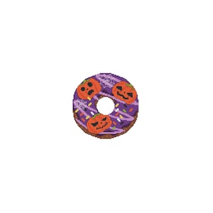 October,DONUTS,A Year Of, A Year Of Donuts,Halloween,Monthly,Holiday,Seasonal,Counted Cross Stitch,Cross Stitch Wonders,Digital,Download
