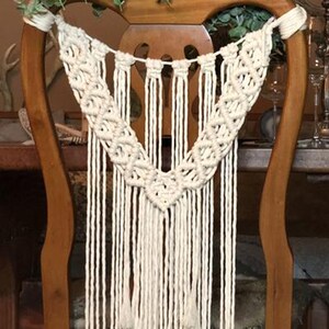 One Pair,Macramé,bohemian,Chair Cover,Weddings, Ceremonies, Events, Party,boho home deco