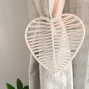 Love Heart Macrame Wall hanging,Curtain Tie, Home Office Decor , Macrame Wall Hanging, Wedding Decor,Christmas Decor.