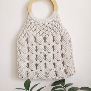 Macrame tote bag, Market bag, Handbag with handmade,Multi Colors,width 11.5&#39;&#39;x height 11.5&quot;