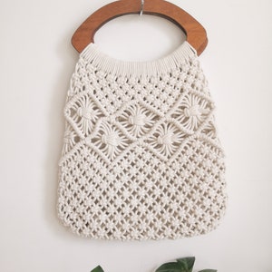 Macrame tote bag, Market bag, Handbag with handmade,Multi Colors,width 11.5&#39;&#39;x height 11.5&quot;