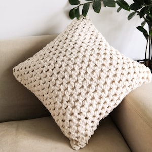 Makramee Kissenhülle Boho Kissenbezug 100% Baumwolle Hochzeit Kissenbezug Boho Wohndeko