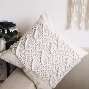Makramee Kissenbezug Boho Kissenbezug 100% Baumwolle Hochzeit Kissenbezug Boho Home Deco