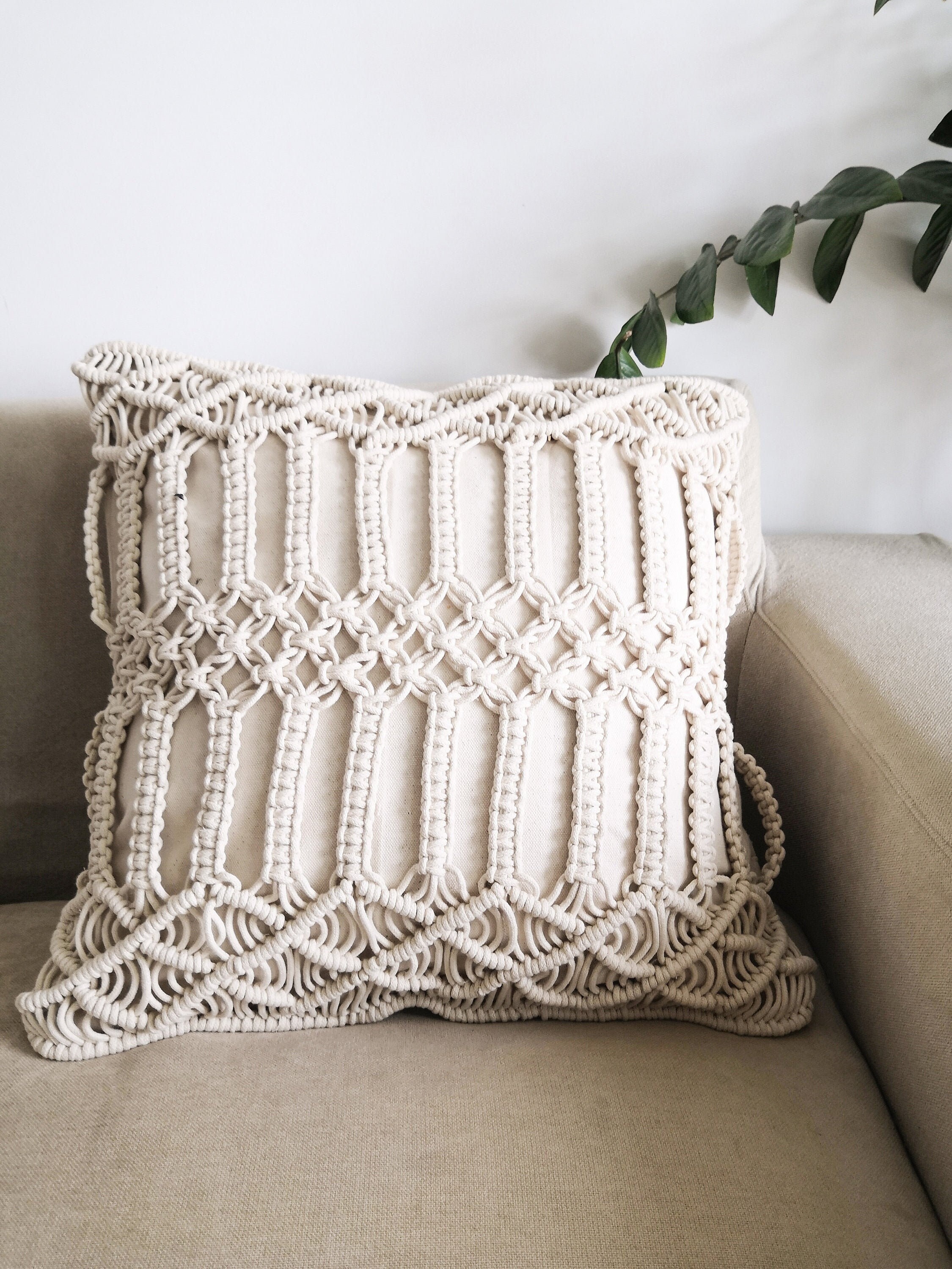 macrame pillow cover