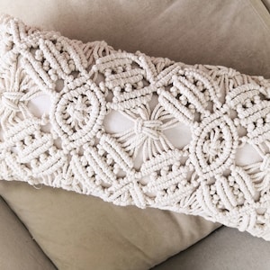 Makramee Kissenhülle Boho Kissenbezug 100% Baumwolle Hochzeit Kissenbezug Boho Wohndeko
