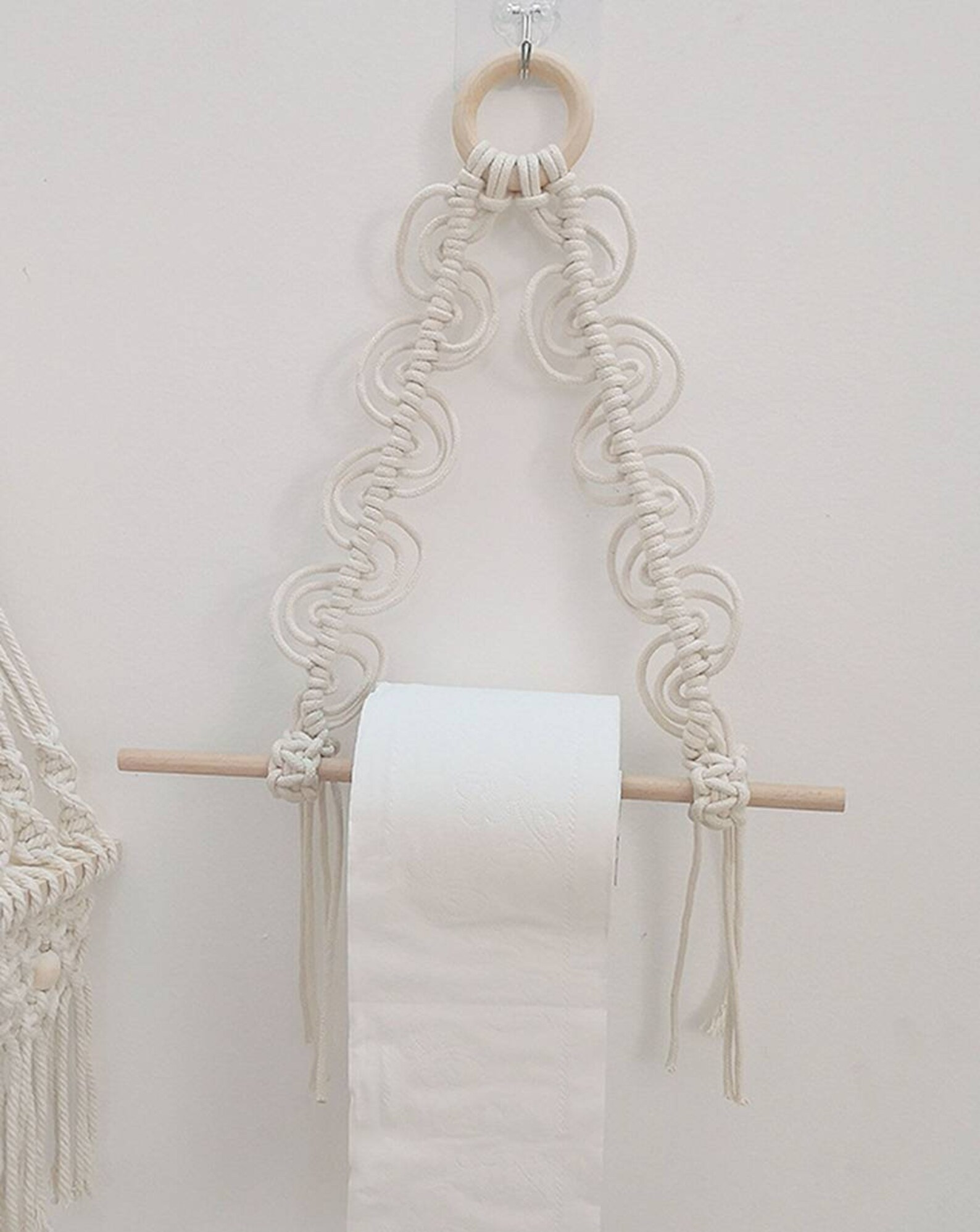 2 Pcs Macrame Toilet Tissue Holder Boho Roll Holder Toilet Etsy
