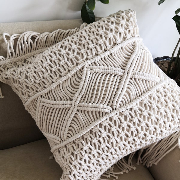 Macrame Pillow Etsy