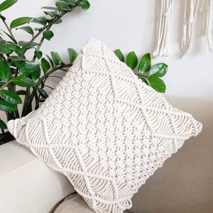Makramee Kissenbezug Boho Kissenhülle 100% Baumwolle Hochzeit Kissenbezug Boho Home Dekor.