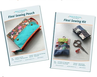 Flexi Sewing Pouch & Kit PDF. Ideal for Quilting and Cross Stitch (PDF Pattern Bundle)
