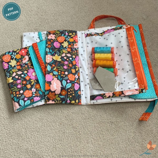 Flexi Sewing Pouch - PDF Pattern - Project Bag - Patchwork - Ideal for embroidery, cross-stitch, quilting and kids activity packs on the go.