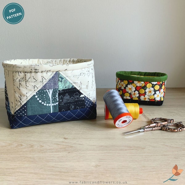 Storage Basket Pattern PDF - Fabric Basket - DIY Sewing Pattern -
