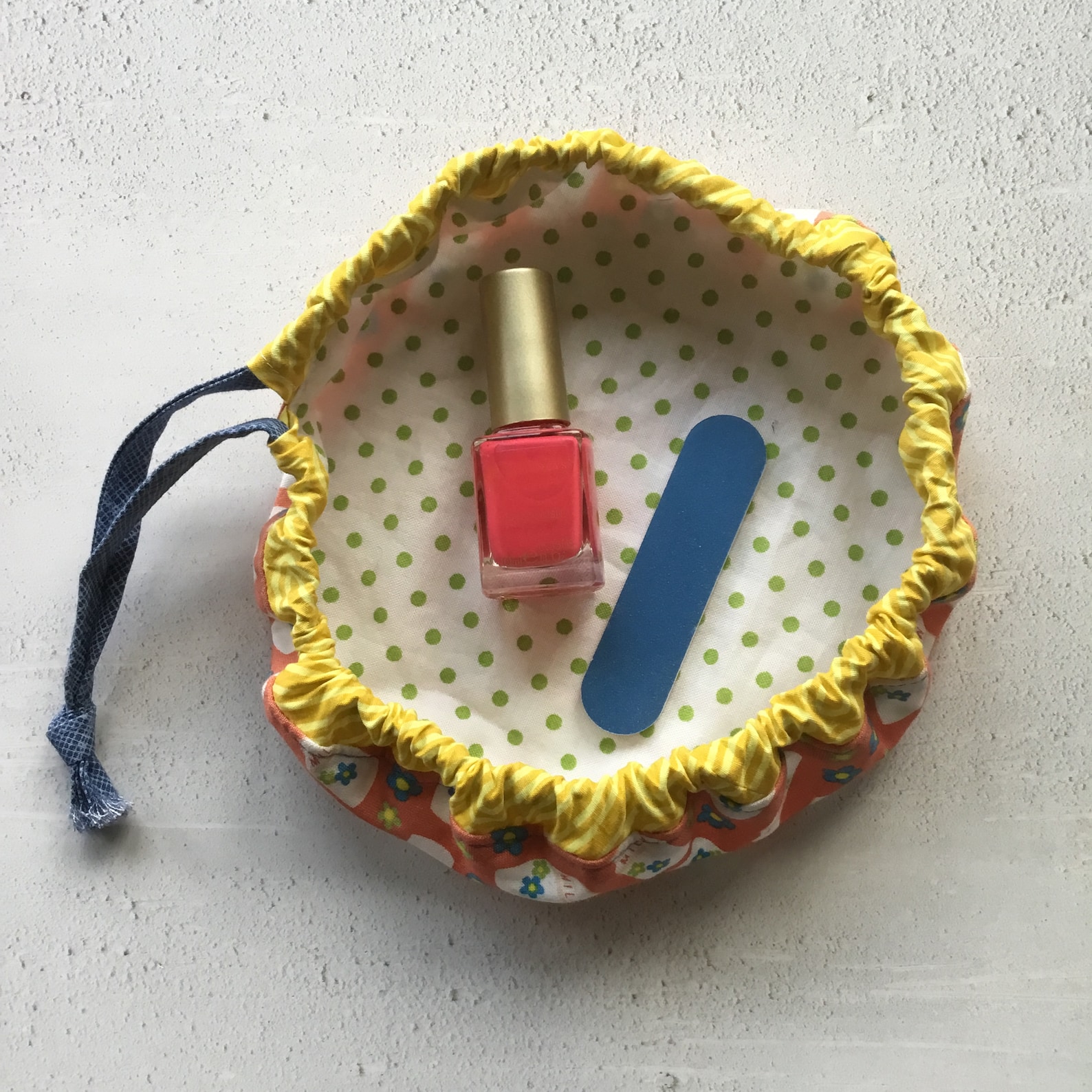 Circle Drawstring Bag PDF Pattern Makeup Bag Travel Pouch Etsy