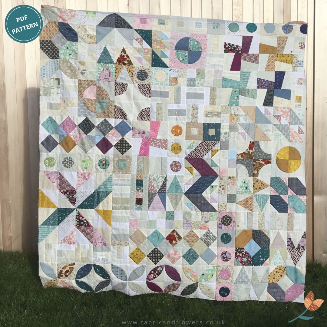 Mindful Sewing Sampler Quilt - PDF Pattern - Patchwork - Sewing - Scrap ...