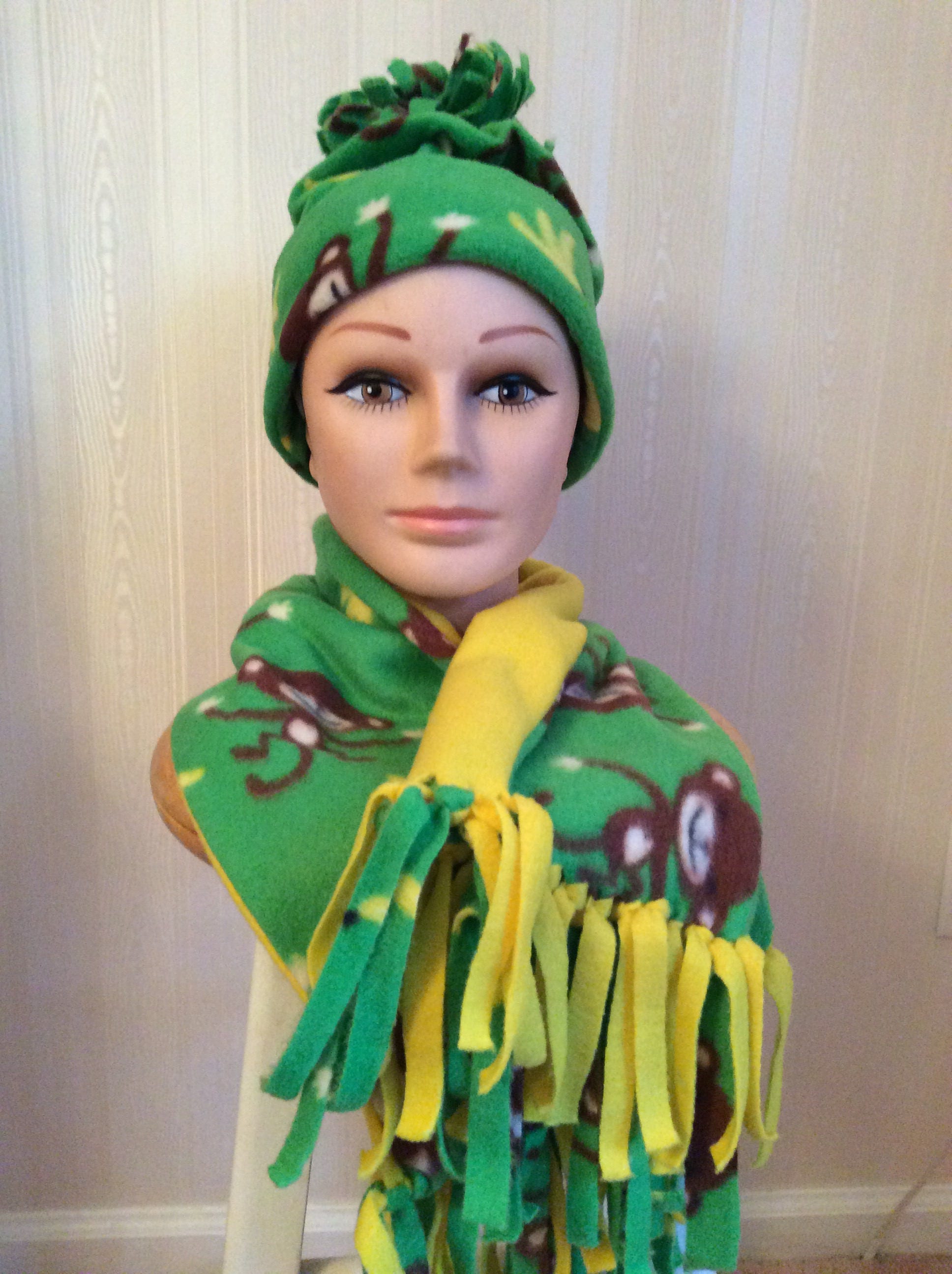Fleece Hat and Scarf Set Scarf is 50 X 8 Etsy UK