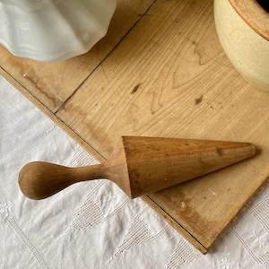 Vintage Wood Cooks Tool Mallet, Masher, Muddler, Pestle Primitive Farmhouse Kitchen Cooking