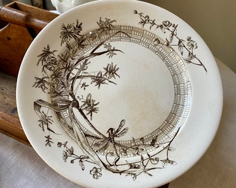 glass plate Glass Side Plate Dragonflies patio dishes handpainted plates handpainted dishes In the Garden