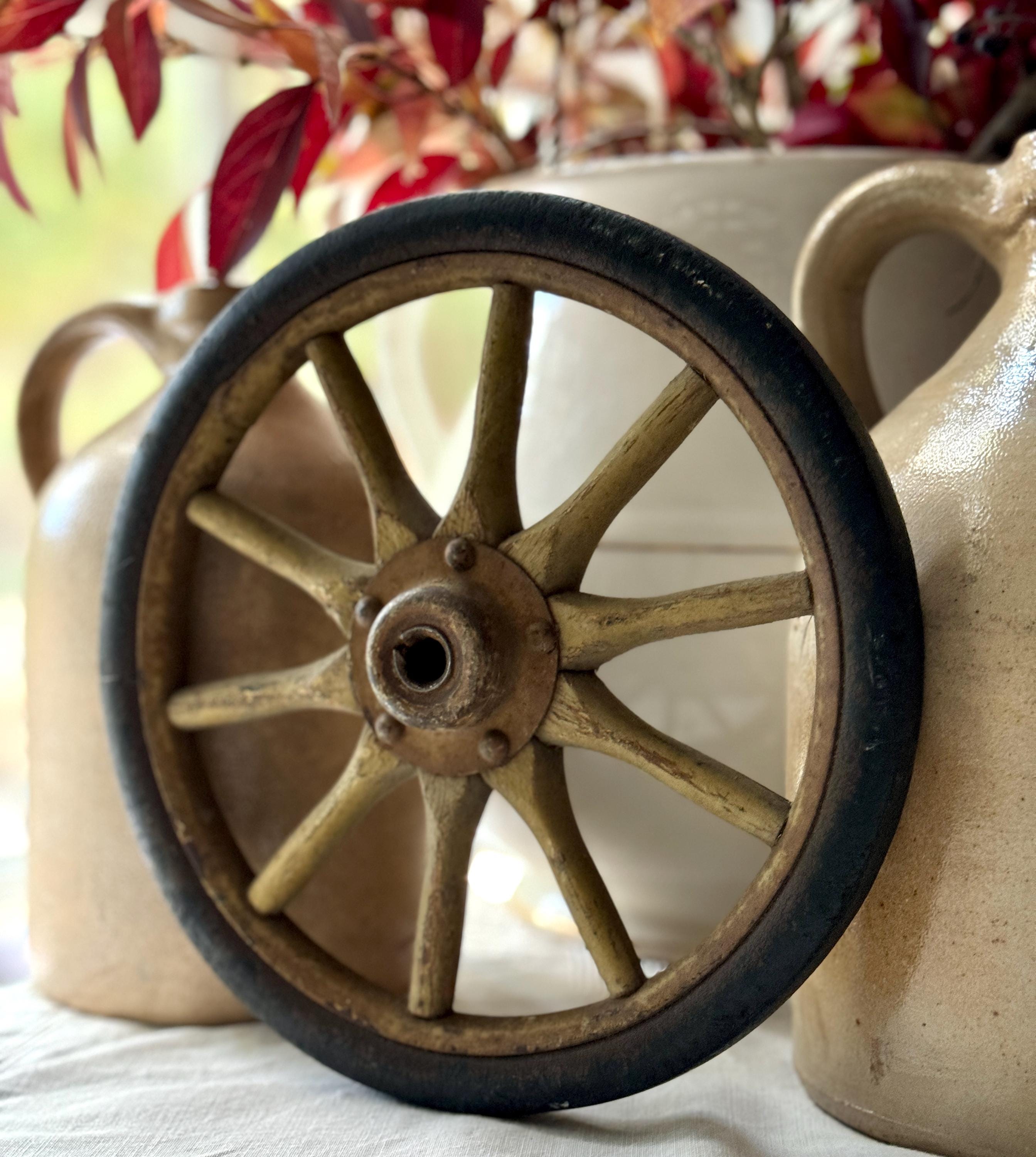 Small Metal Wagon Wheels Meta Farm Wagon Gear, 6 Bolt On All Steel