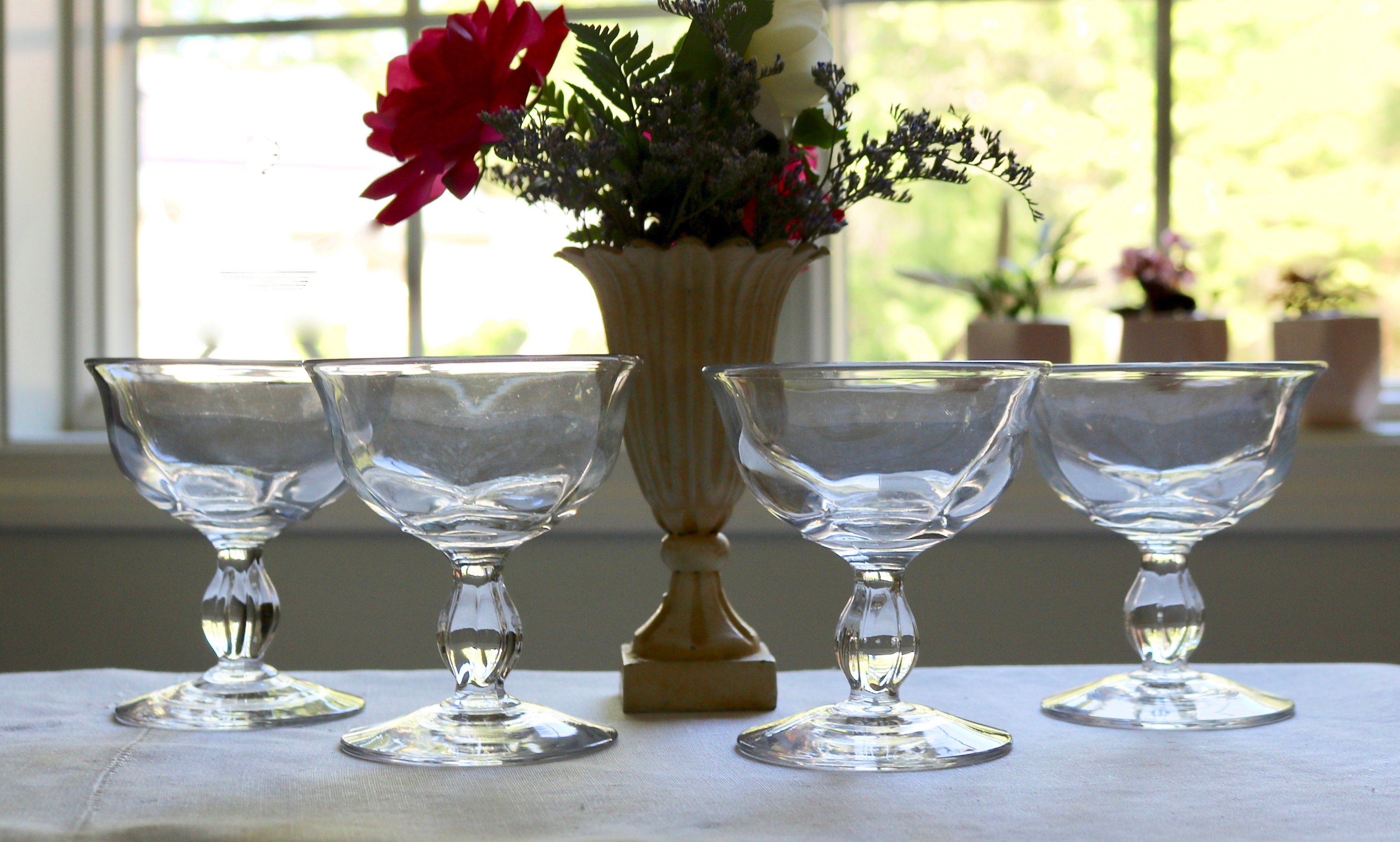 Vintage Duncan & Miller Canterbury Champagne Cocktail Glasses Etsy