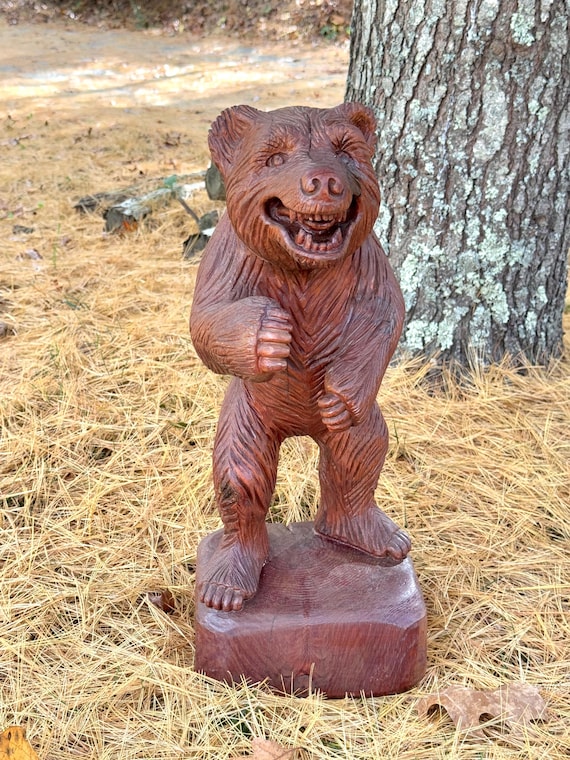Handmade Carved Wood Matthew “timeless” Welter GRIZZLY BEAR