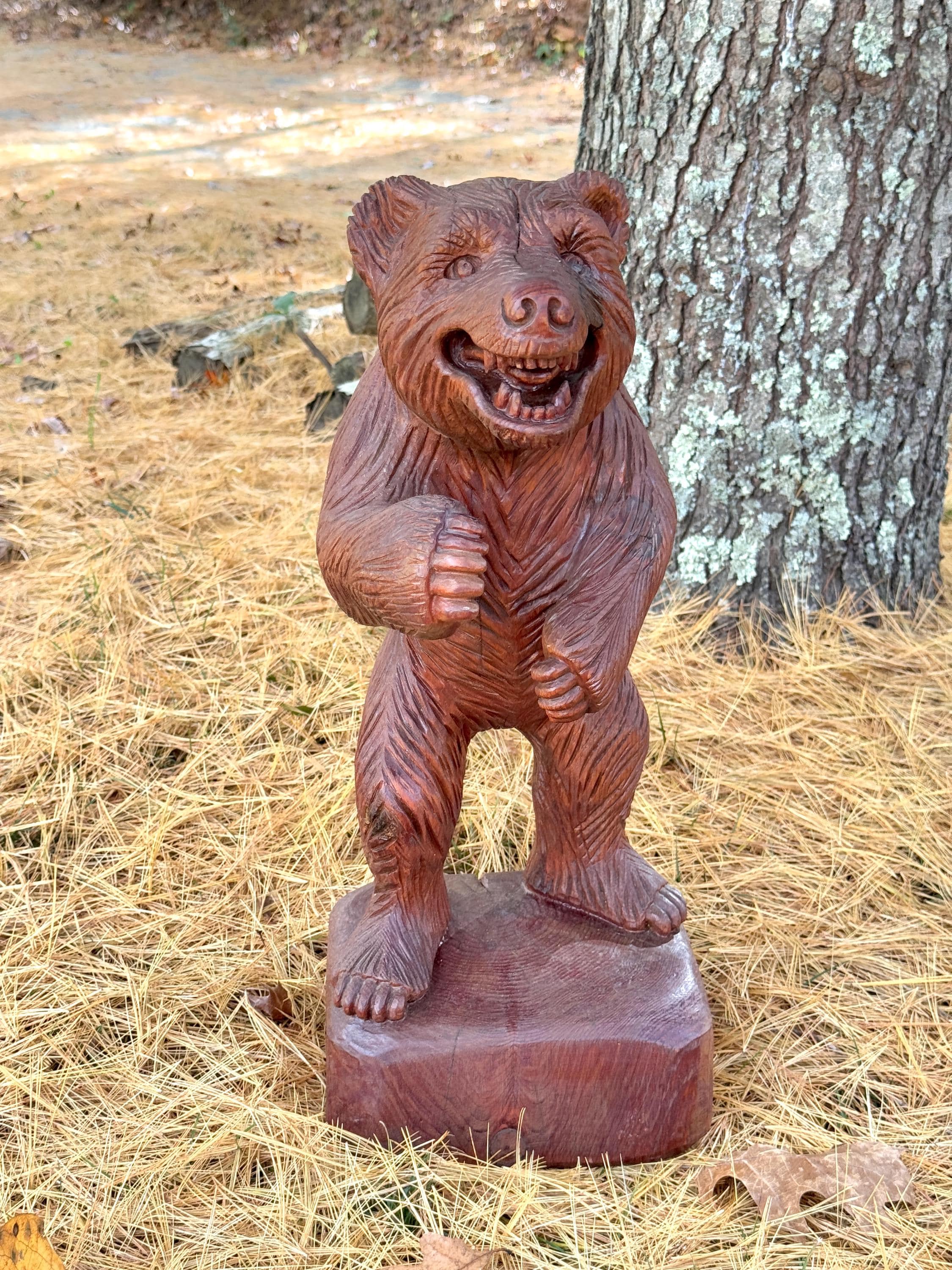 Handmade Carved Wood Matthew “timeless” Welter GRIZZLY BEAR