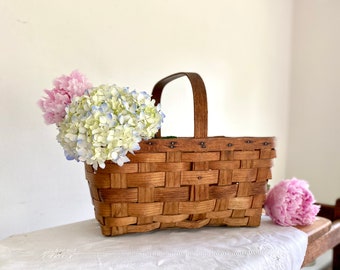 Rustic Hand Made to a High Quality. Oak Basket  for Fruit and Flowers 
