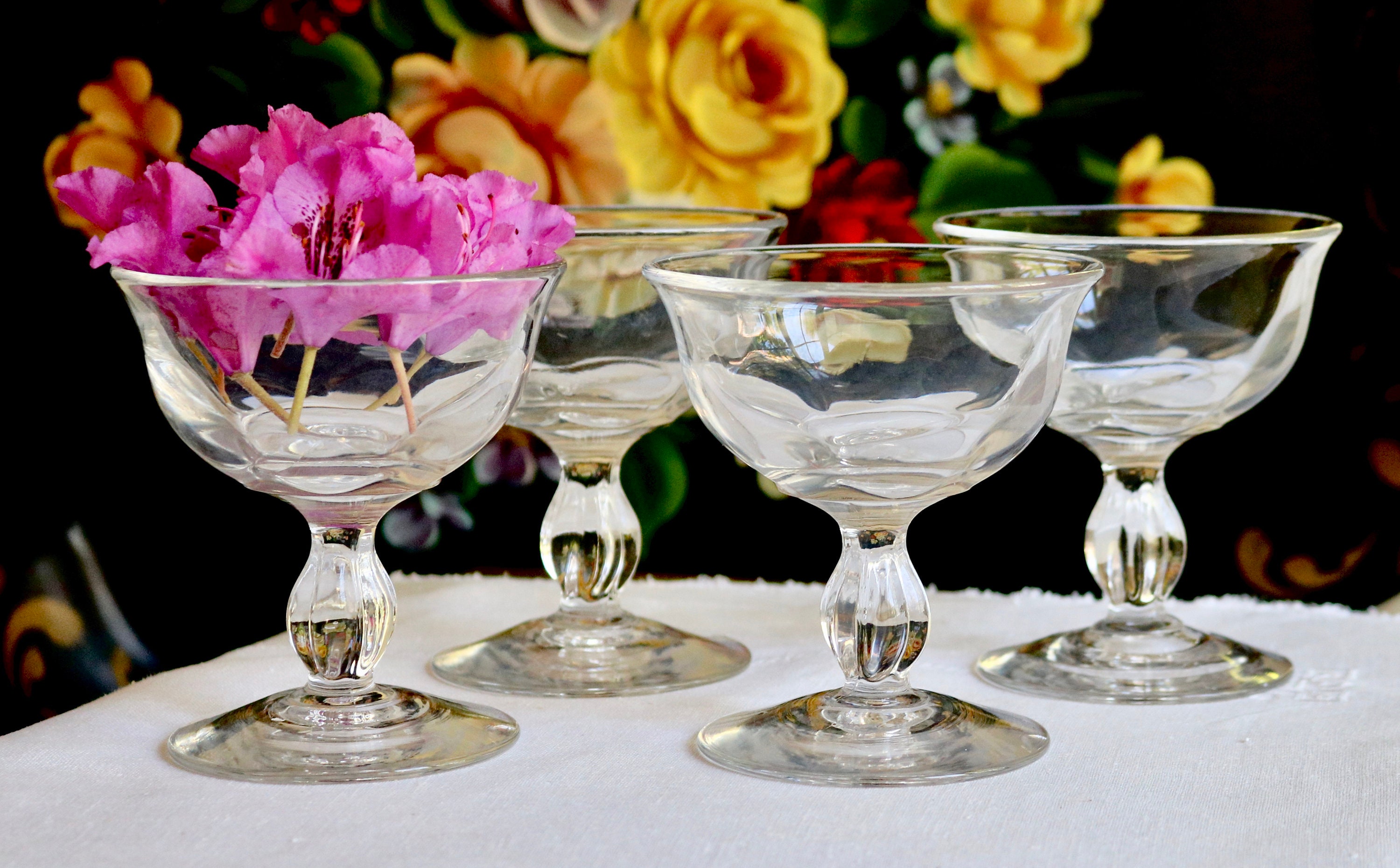 Vintage Duncan & Miller Canterbury Champagne Cocktail Glasses Etsy