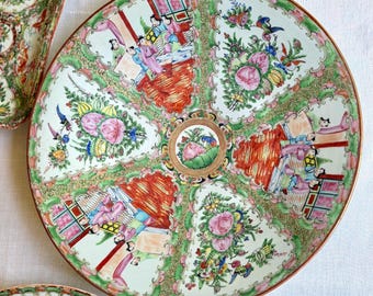 Antique Chinese Large Famille Rose Medallion 15" Charger Plate