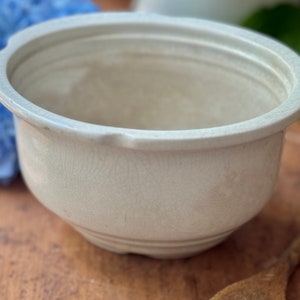 Vintage GRIMWADES Ironstone Pottery Pudding Mold Mottled 1 Pint Patent England Mixing Bowl