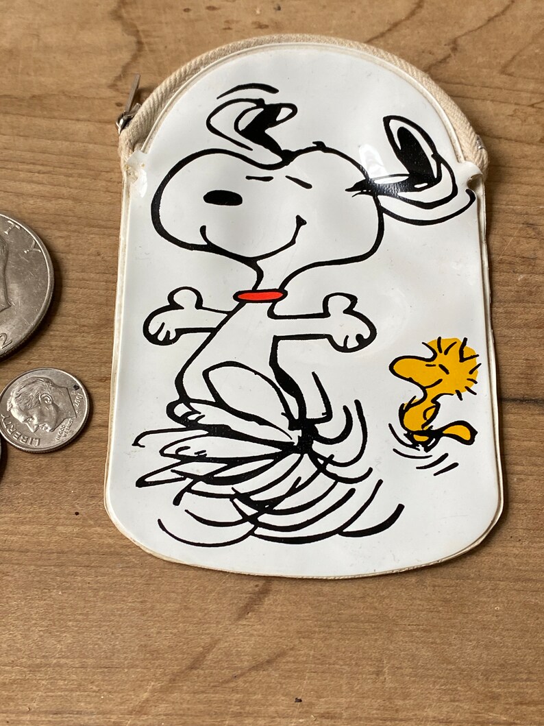 Vintage Snoopy & Woodstock Peanuts Gang Vinyl Coin Purse Etsy