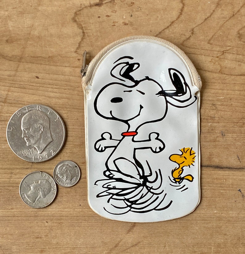 Vintage Snoopy & Woodstock Peanuts Gang Vinyl Coin Purse Etsy