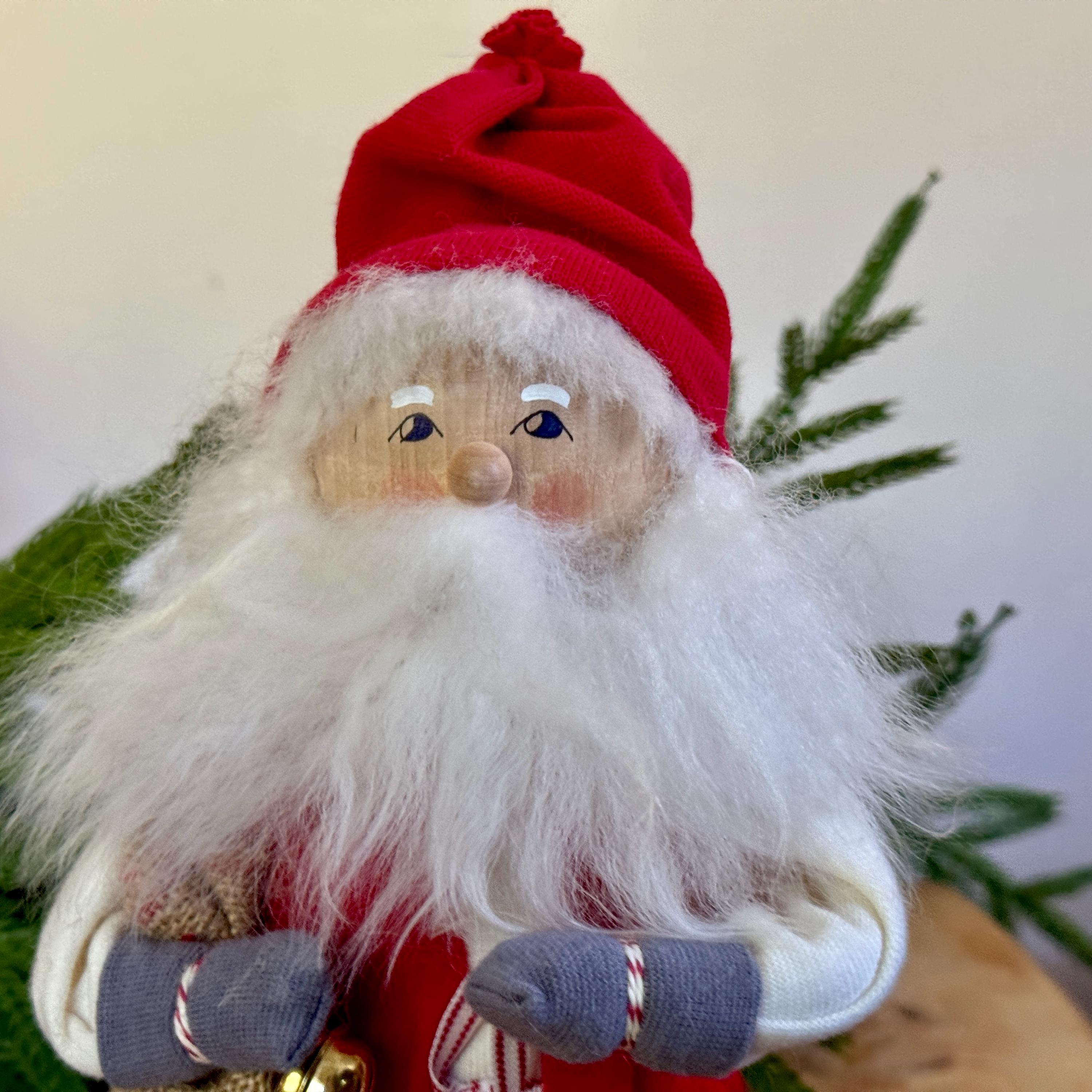 Vintage Large Handcrafted Swedish Santa Claus GOD JUL: Tomte With