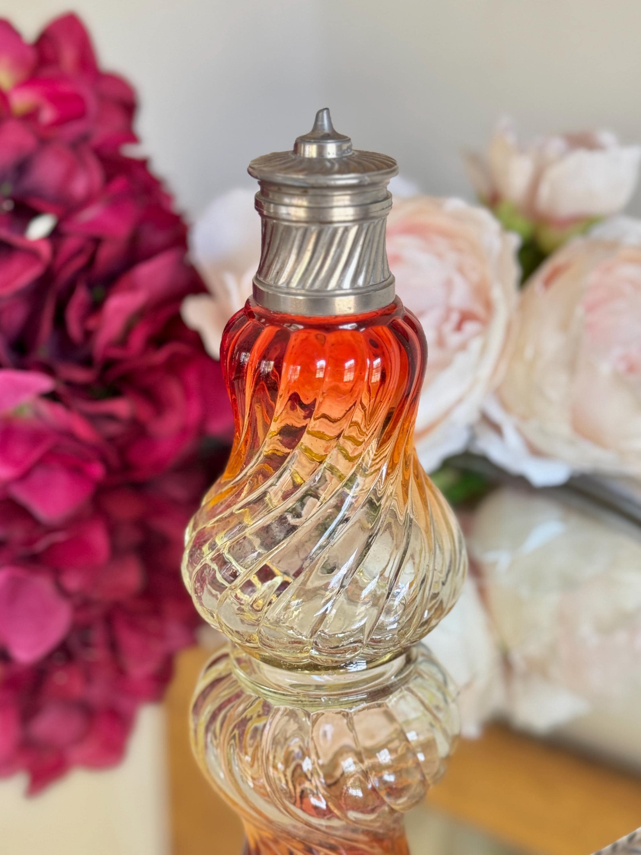 Reserved for CHIP Antique Baccarat Rose Tint Perfume Bottle: 1930s