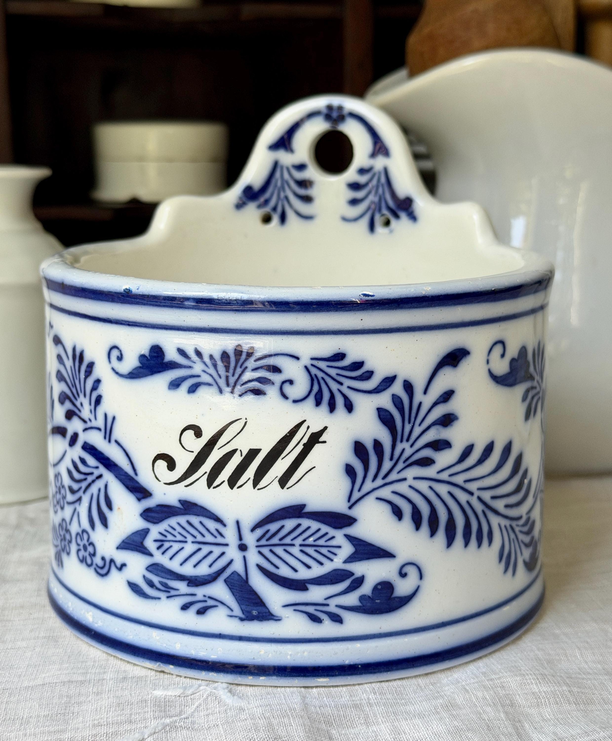 Antique Blue and White Pottery - Etsy