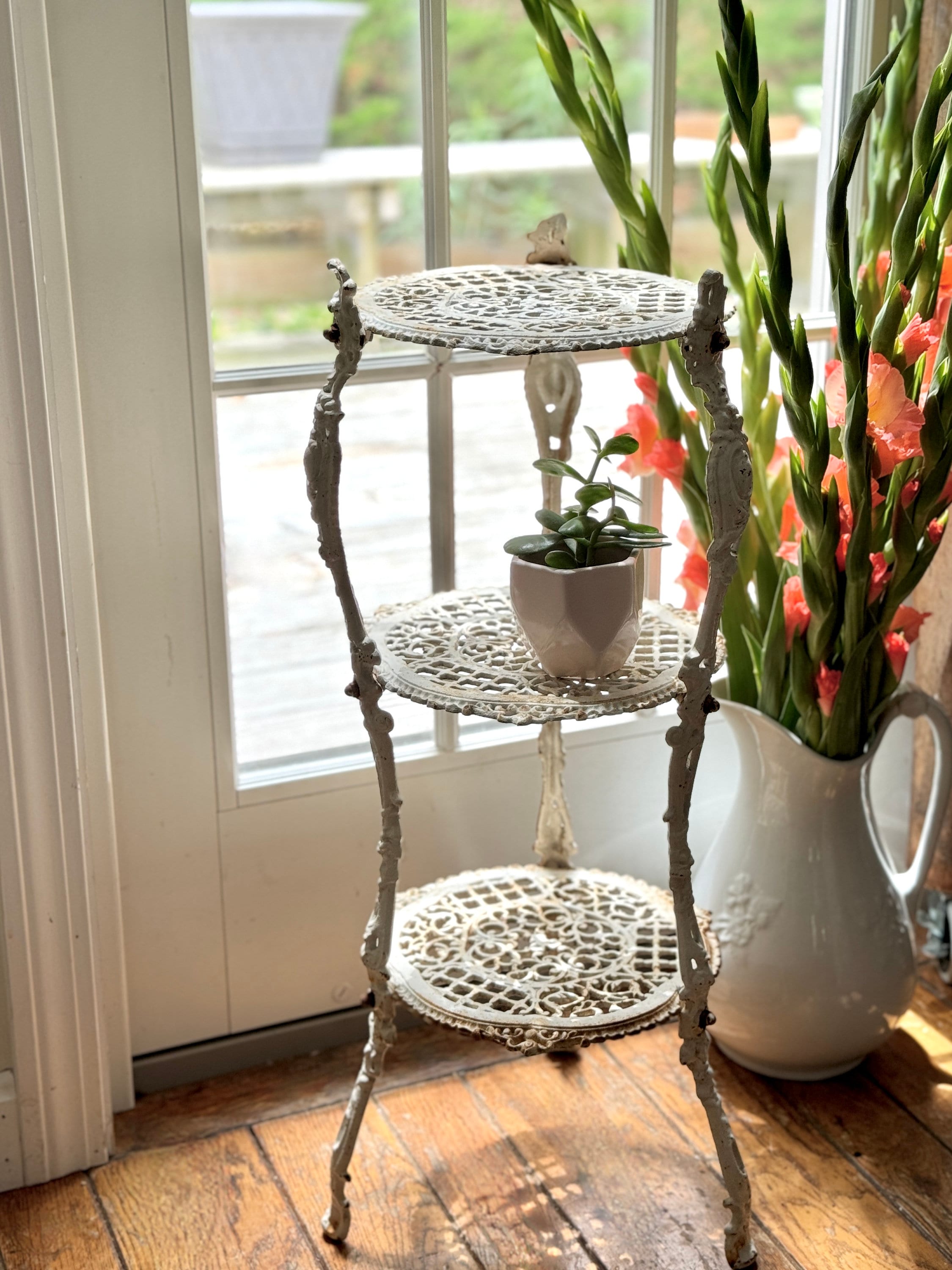 Cast Iron 3 Tier Plant Stand Cast Iron 3 Tier Plant Stand