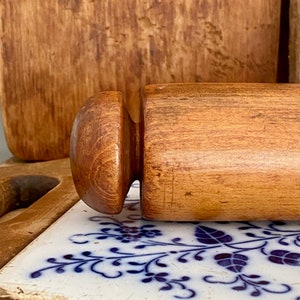 Madera maciza antigua de un solo mango Rodillo de una pieza | Etsy