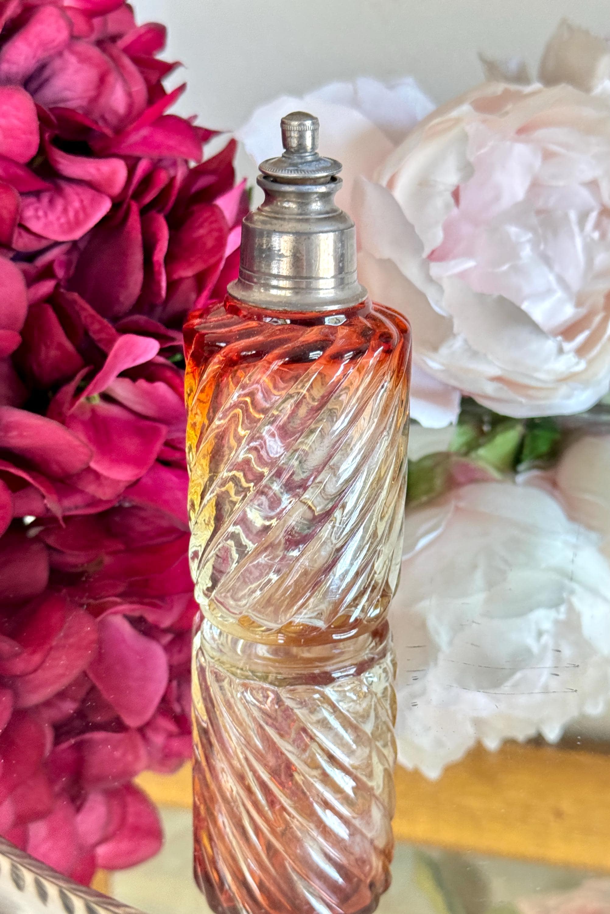 Antique Baccarat Rose Tint Perfume Bottle - 1930s French Decor - Etsy