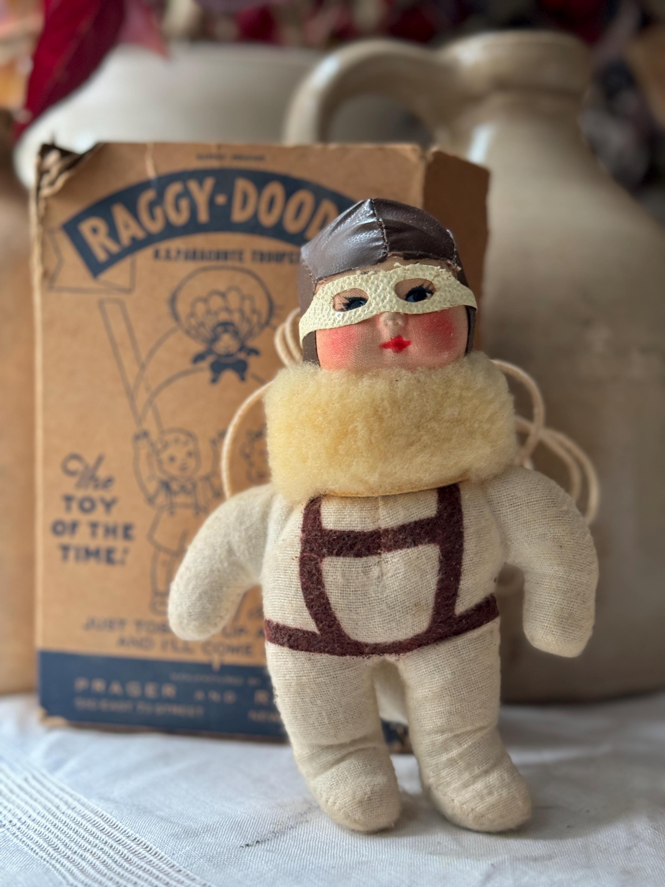 Vintage Raggy-doodle Parachute Trooper Doll - US Naval Memorabilia