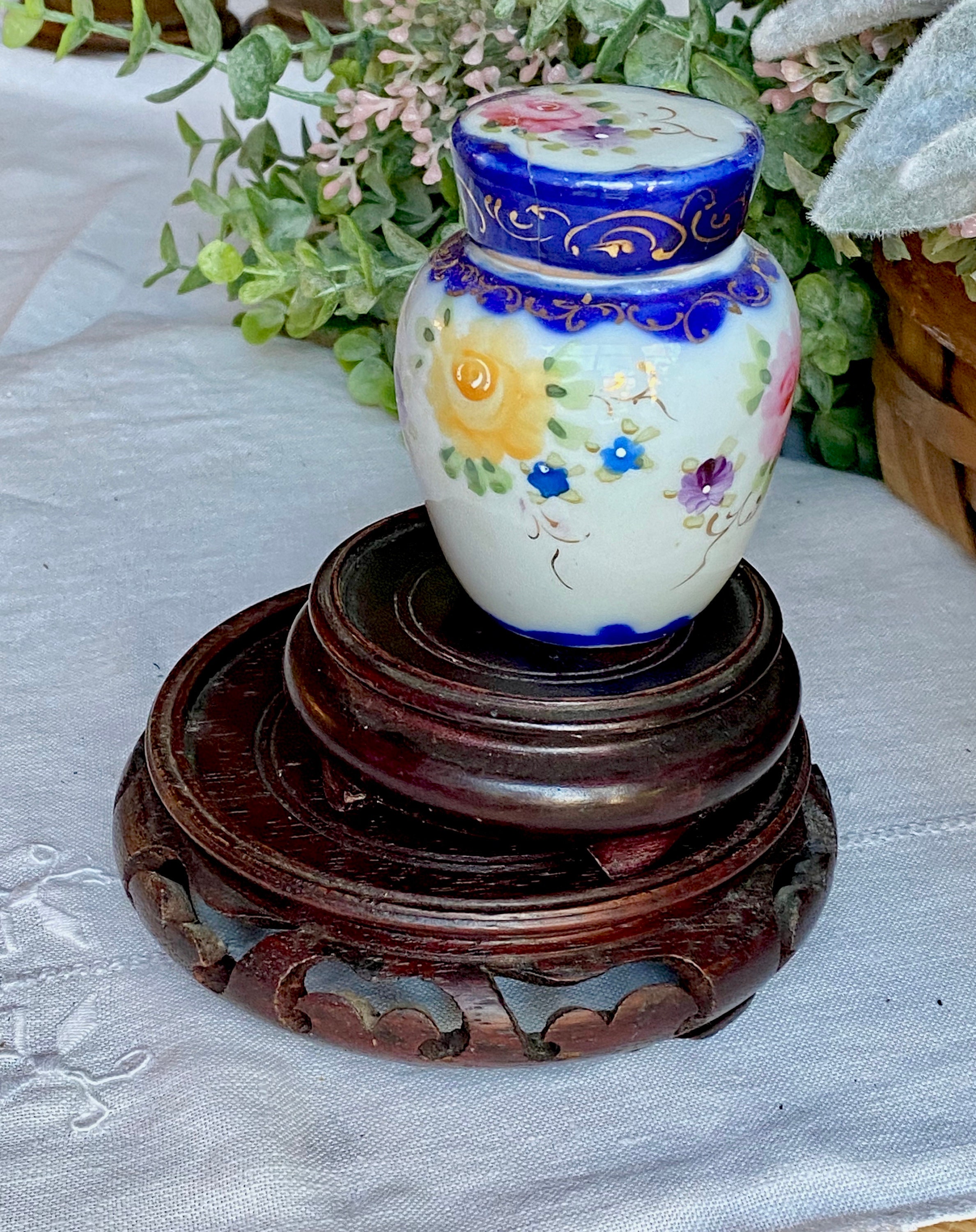 Antique Brown Wood Plant Stand Riser Chinoiserie Asian Ginger Etsy
