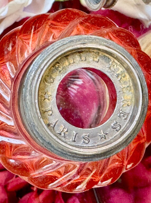 Antique 1930's Baccarat Gelle Freres Paris Rose Tint Powder