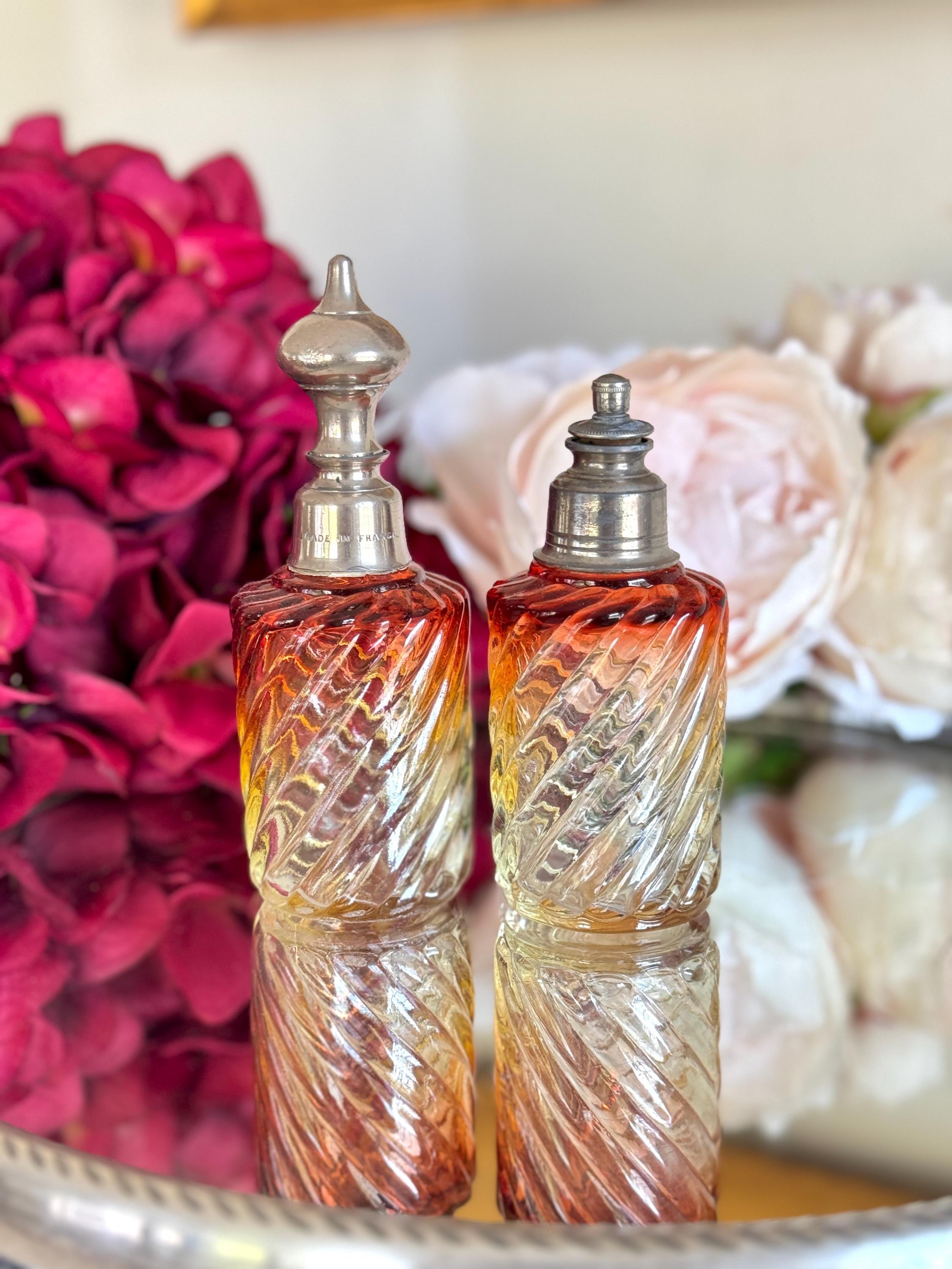 Antique Baccarat Rose Tint Perfume Bottle - 1930s French Decor - Etsy