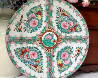 Vintage Chinese Famille Rose Dinner Plate Birds & Butterflies