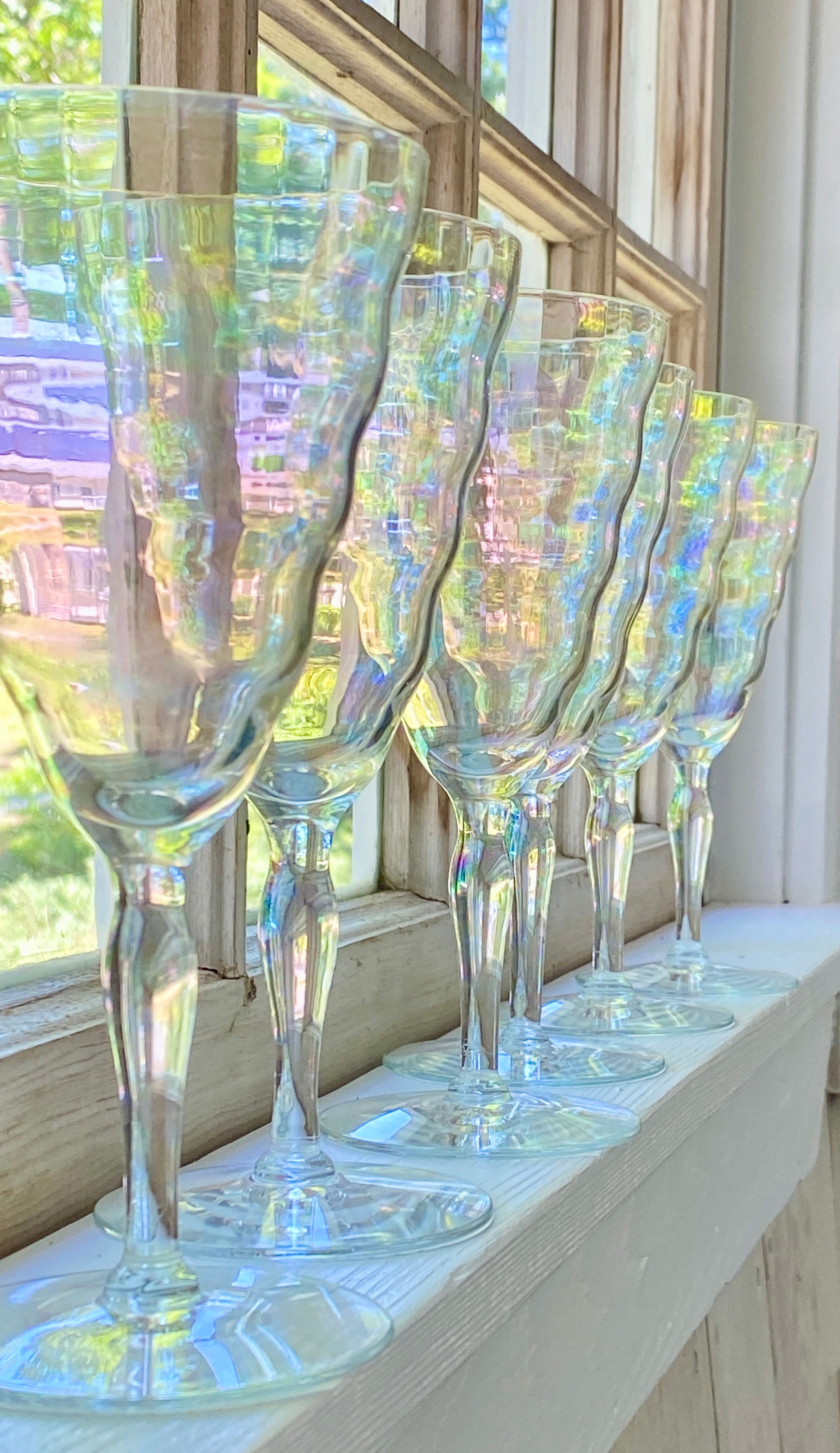 Elegant Antique Utility Glass Works Co Cambodia Iridescent