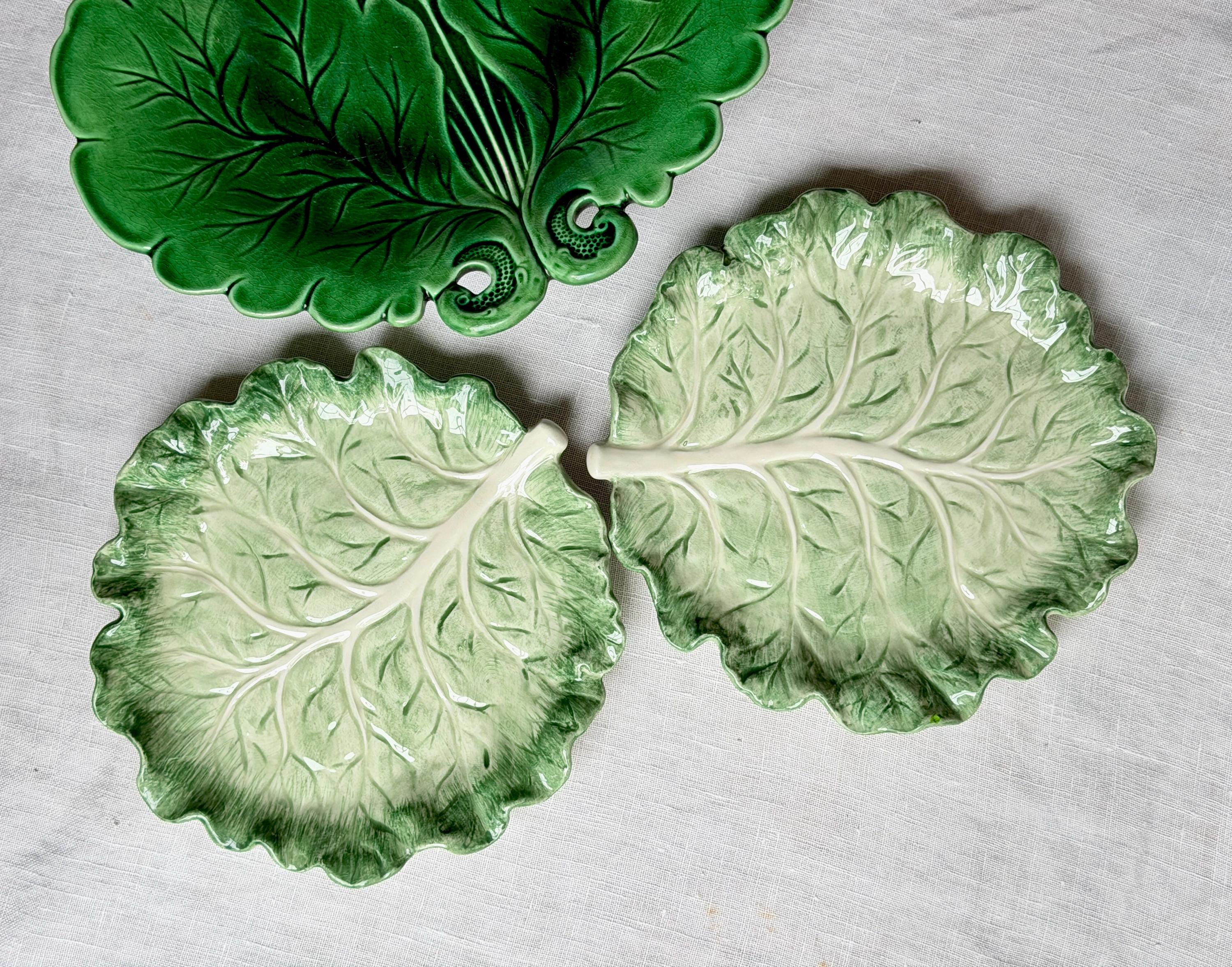 [年代物] サラダプレート5枚組 キャベツリーフ/グレープリーフ Lettuce Plate Vintage - Etsy