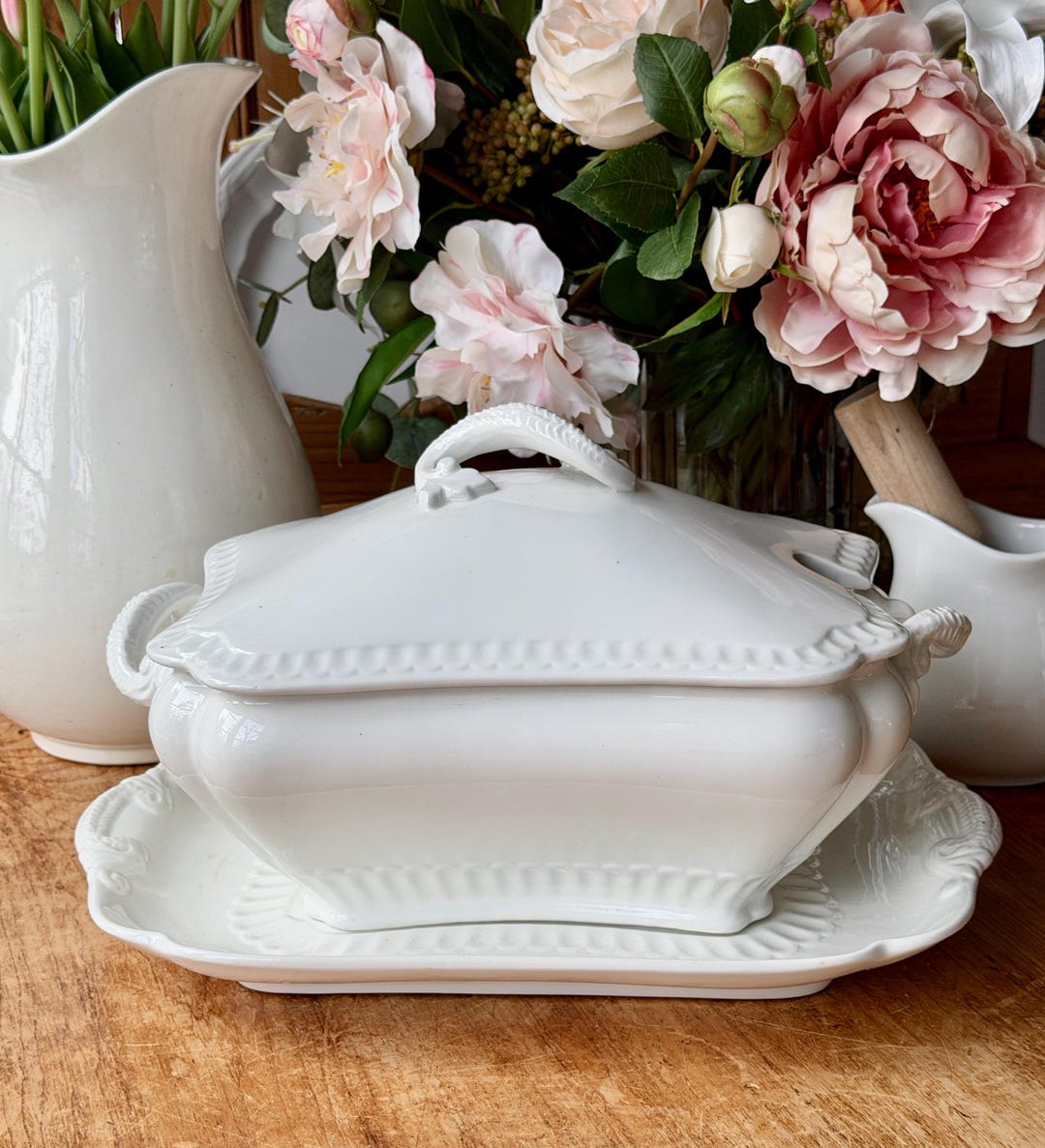 Antique 19th Century John Maddock Sons Ironstone Covered Vegetable ...