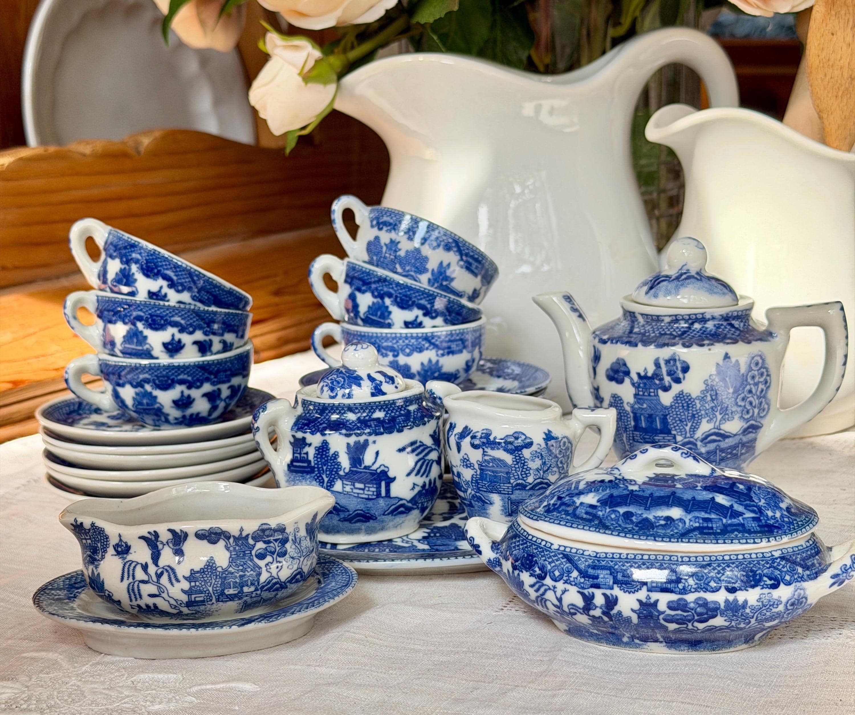 Vintage Blue Willow Japan - Etsy